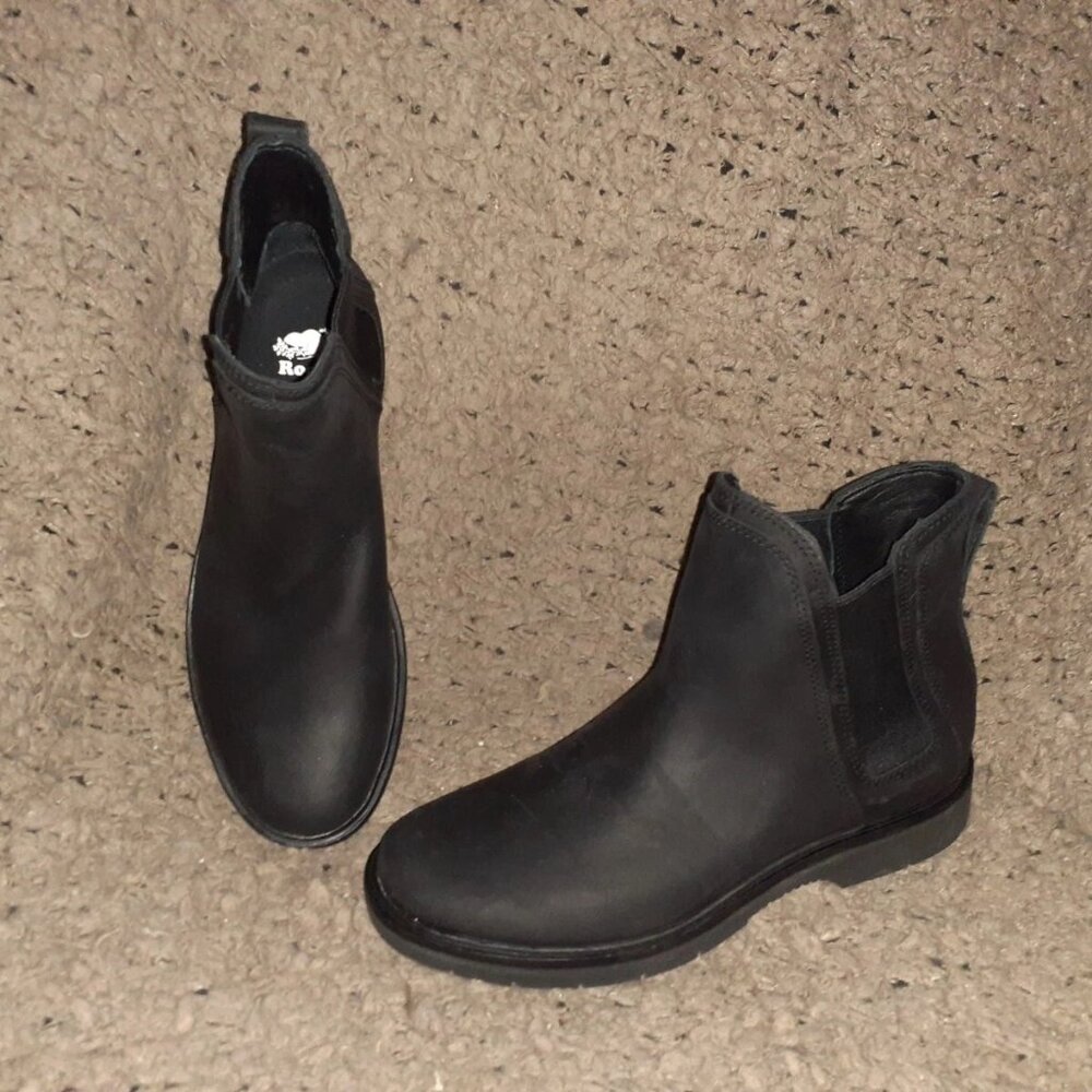 ROOTS-Canada-Black Nubuck Chelsea Boots-Junction-Sz 7.5-New/No Box